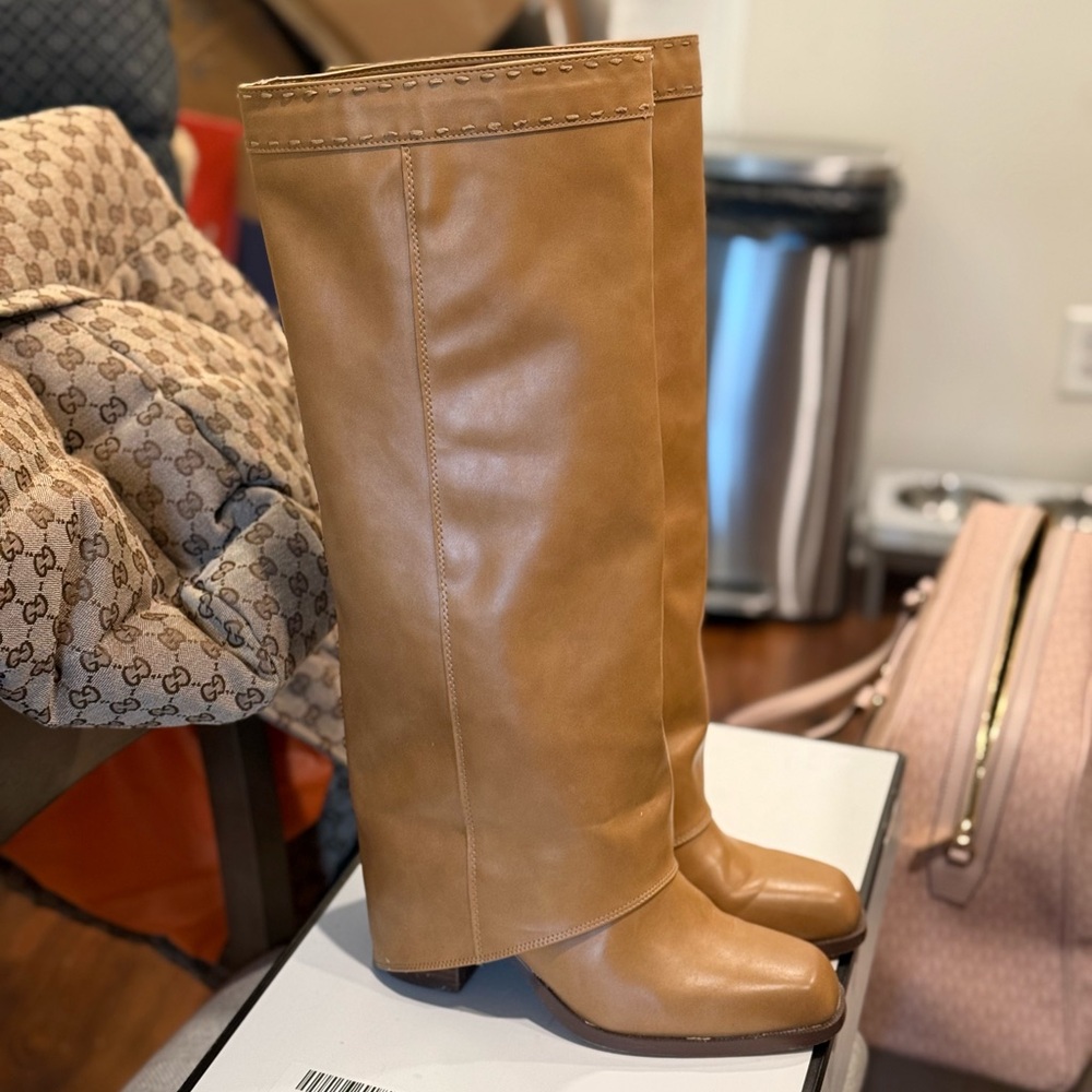 Steve Madden Kiandra Tan Over the Knee Boots - Picture 3 of 6